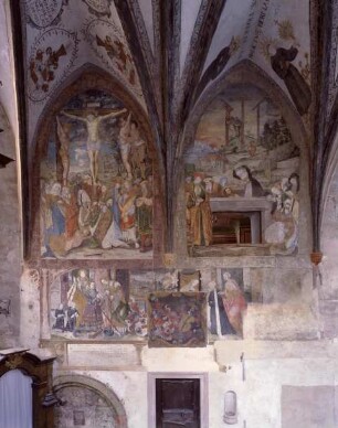 Freskendekoration der Chorsüdwand, Kaaden, Tschechische Republik