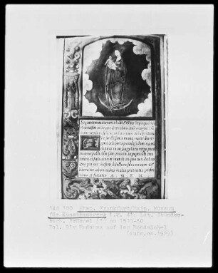 Seite aus einem Stundenbuch, Madonna auf der Mondsichel, Folio 91verso
