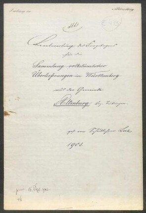 Konferenzaufsatz Altenburg OA Tübingen