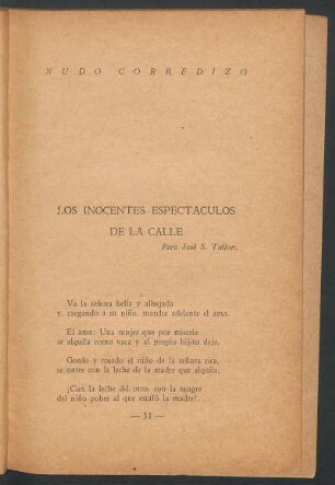Los inocentes espectáculos de la calle