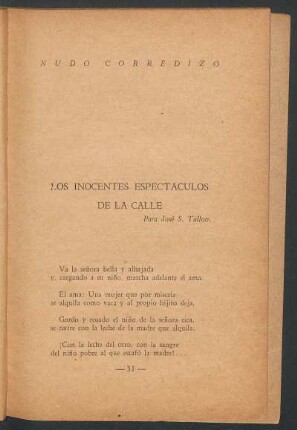 Los inocentes espectáculos de la calle