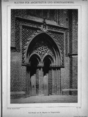 Tafel 43: Süd-Portal von St. Stephan zu Tangermünde