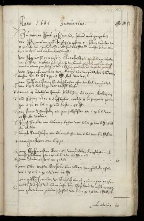 Kammerrechnung 1661