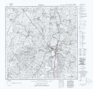 2038 Schwaan, Meßtischblatt (4cm - Karte)