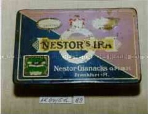 Blechdose für 25 Zigaretten "NESTOR'S IRA"