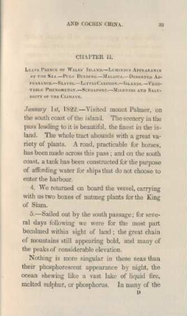 Chapter II. Leave Prince of Wales' Island ...