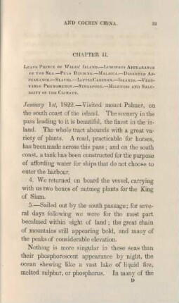 Chapter II. Leave Prince of Wales' Island ...