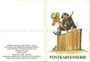 Mappe für Postkartenserie mit NVA-Motiven