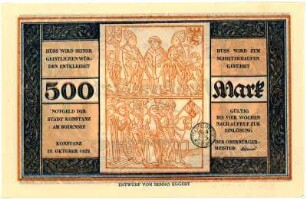 Geldschein / Notgeld, 500 Mark, 23.10.1922