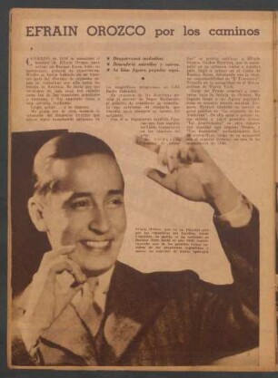Efraín Orozco por los caminos de América