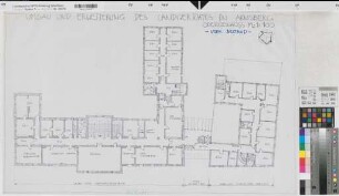 Arnsberg, Landgericht, Hauptgebäude, Obergeschoss, Grundriss