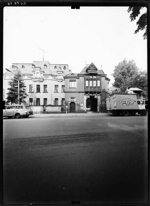 Großenhain, Mozartallee 123. Wohnhaus (Zschillesches Haus; 1881-1885). Straßenfront