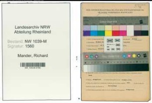 Entnazifizierung Richard Mander , geb. 28.03.1904 (Musiker)