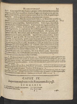 Caput IV. Imperium nostrum recte Romanum dici posse