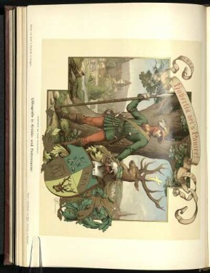 Lithografie in Kreide- und Federmanier. Ausschnitt aus einem Gedenkblatt.