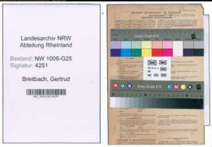 Entnazifizierung Gertrud Breitbach , geb. 05.08.1909 (Geschaeftsinhaberin)