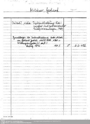 Mildner, Gerhard: Mildner, Gerhard