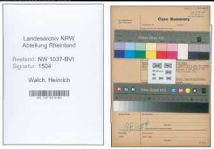 Entnazifizierung Heinrich Walch , geb. 17.12.1898 (Fabrikant)
