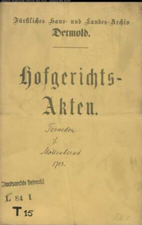 Torneden, Hans in Kohlstädt gegen Möllenbernd, Kord in Kohlstädt - Verpfändete Wiese