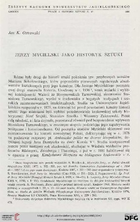 19: Jerzy Mycielski jako historyk sztuki