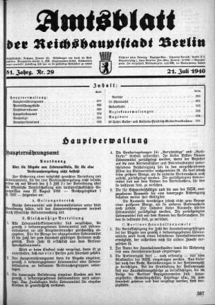 1940,29: Nr. 29, 21. Juli 1940