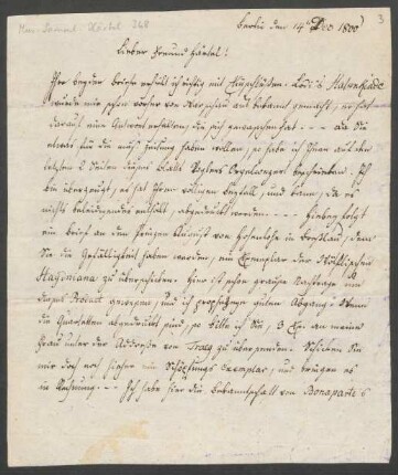 Brief an Gottfried Christoph Härtel : 14.12.1800