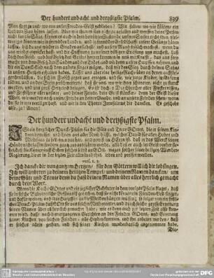Der hundert und acht und dreyßigste Psalm