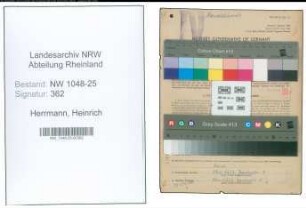 Entnazifizierung Heinrich Herrmann , geb. 08.09.1895 (Vertreter)