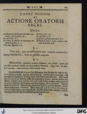 Caput Nonum De Actione Oratoris Sacri.
