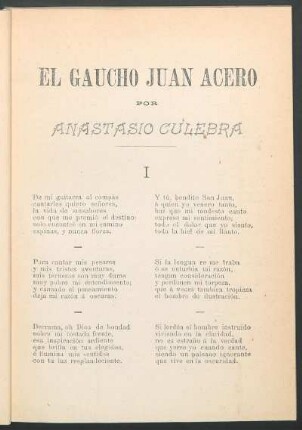 El gaucho Juan Acero