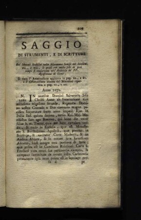 Saggio Di strumenti, e di scritture