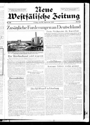 Neue westfälische Zeitung ; Ausgabe K ; Kreis Iserlohn, Hamm, Lippstadt, Soest und Unna