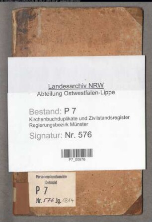 Zivilstandsregister der Munizipalität Gronau (H 1814). (Gemeinde: Gronau, Kreis Ahaus)