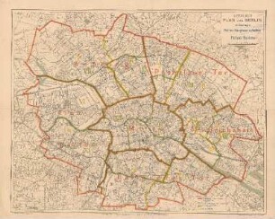 Straube's Plan von Berlin : mit Einteilung in Polizei-Hauptmannschaften und Polizei-Reviere