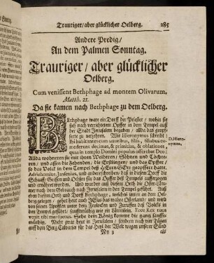 285-292, Andere Predig an dem Palmen Sonntag