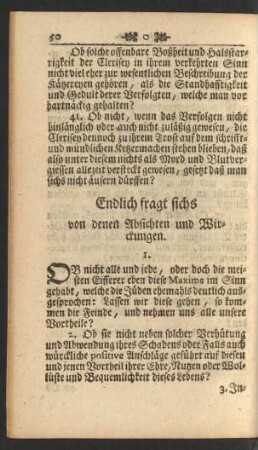 Endlich fragt sichs von denen Absichten und Wirckungen.