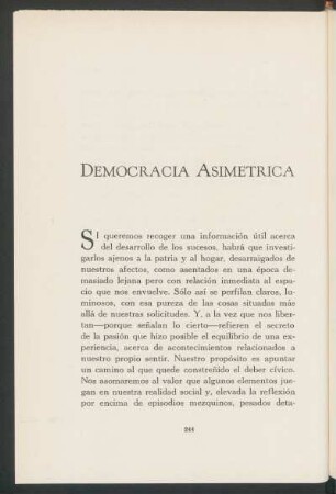 Democracia asimétrica