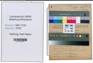 Entnazifizierung Karl Heinz Hartung , geb. 13.05.1907 (Techniker)