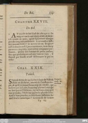 Chapitre XXVIII. De Bel.