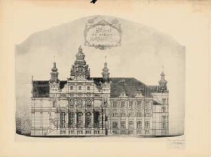 Rathaus: Vorderansicht (aus: Drucke von Seminararbeiten der Königlich Technischen Hochschule Berlin, Bd. III)