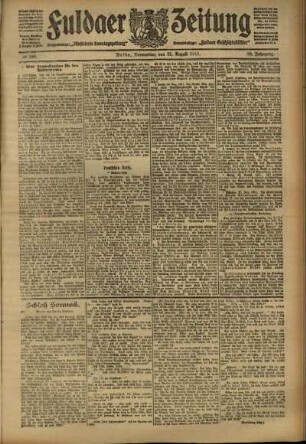Ausgabe vom Donnerstag, den 31. August 1911.