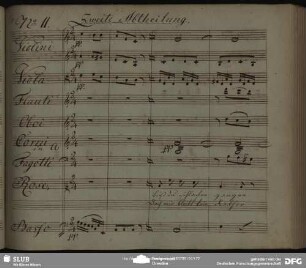 No. 11 Aria: "Bist du schon schlafen gegangen"