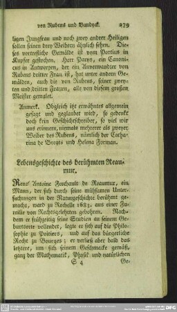 Lebensgeschichte des berühmten Reaumur
