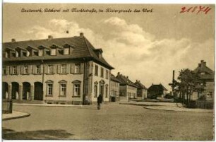 Lautawerk. Bäckerei mit Marktstraße