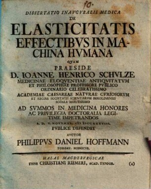 Diss. inaug. med. de elasticitatis effectibus in machina humana