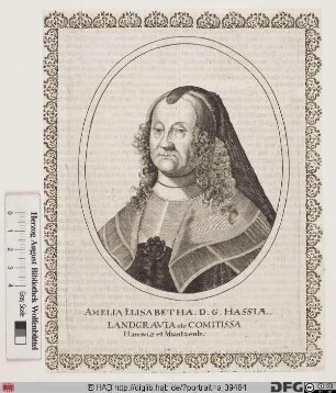Bildnis Amalia Elisabeth, Landgräfin von Hessen-Kassel, geb. Gräfin von Hanau-Münzenberg