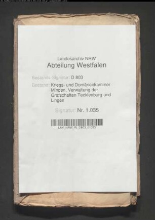 Demolierung eines Zuschlags behufs einer anzufertigenden Feuerspritze im Kirchspiel Ladbergen