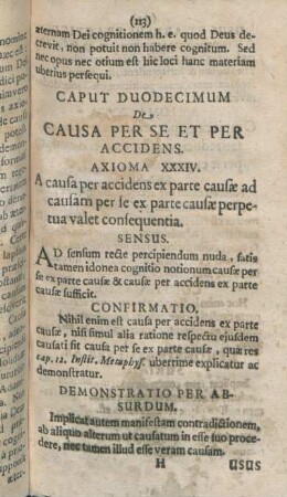 Caput Duodecimum De Causa Per Se Et Per Accidens.