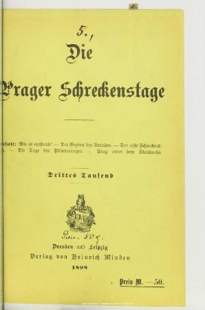 Die Prager Schreckenstage