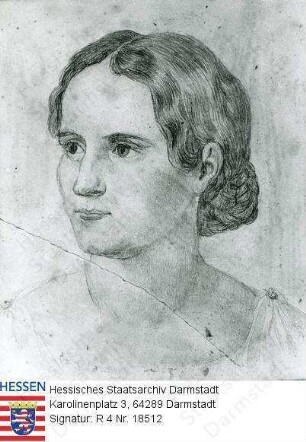 Heidenreich, Friederike geb. Müller gesch. Merkel (1812-1906) / Porträt, Brustbild